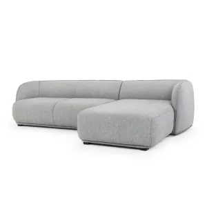 Troy 3 Seater Right Chaise Fabric Sofa - Graphite Grey